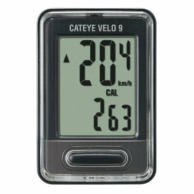 Compteur Vélo Filaire Cateye Velo 9 Fonctions Noir 1 Compteur Vélo Filaire Cateye Velo 9 Fonctions Noir