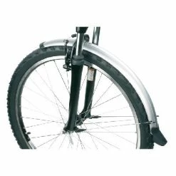 Messingschlager Paire De Garde Boue Pour Vélo 26 Pouces Avec Câble électrique - 60 Mm -Remorques vélo Soldes Boutique garde boue argent avant et arriere pour velo 26 pouces 60 mm full 3