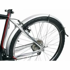 Messingschlager Paire De Garde Boue Pour Vélo 26 Pouces Avec Câble électrique - 60 Mm -Remorques vélo Soldes Boutique garde boue argent avant et arriere pour velo 26 pouces 60 mm full 4