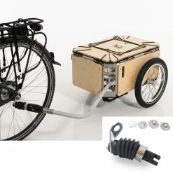 Remorque Vélo Bois Avec Coffre Modulable Flos 2425 Carette -Remorques vélo Soldes Boutique remorque velo carette flos 5