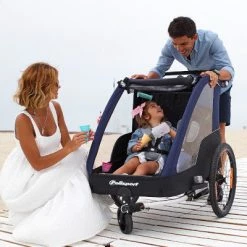 Remorque Vélo Enfant 2 Places Pliable Avec Suspension Polisport -Remorques vélo Soldes Boutique remorque velo enfant 2 places pliable avec suspension polisport full 5